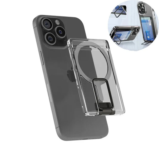 Estuche Transparente con Iman y Portatarjeta | Estilo, Comodidad y Función 2 en 1