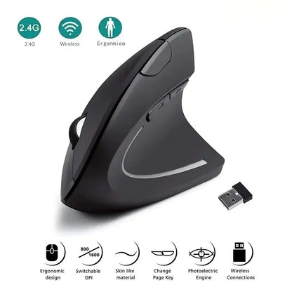 Mouse Ergonómico Vertical Inalámbrico | Comodidad que se Siente