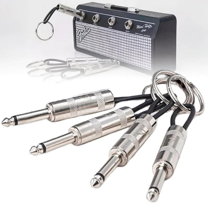 Set de Ganchos para Llaves con Enchufe de Guitarra – Rock Clásico con Estilo
