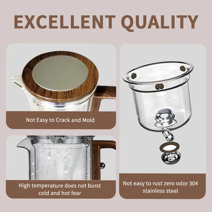 Tetera de Vidrio con Filtro Automático | Donde la Belleza se Sirve Caliente