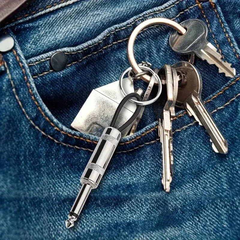 Set de Ganchos para Llaves con Enchufe de Guitarra – Rock Clásico con Estilo
