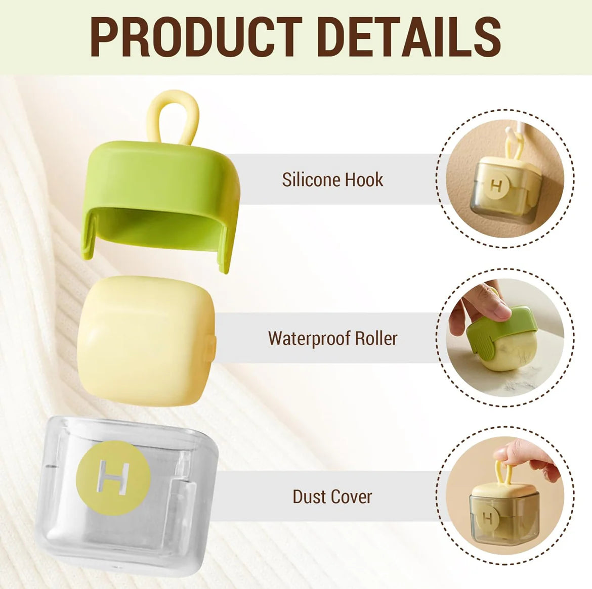 Removedor Portátil de Pelos y Pelusas – Reutilizable y Ecológico