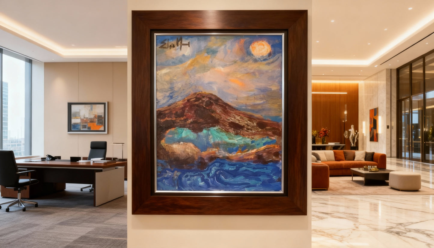 🖼️ Marina Abstracta – Elsa Núñez (24x20, Técnica Mixta)