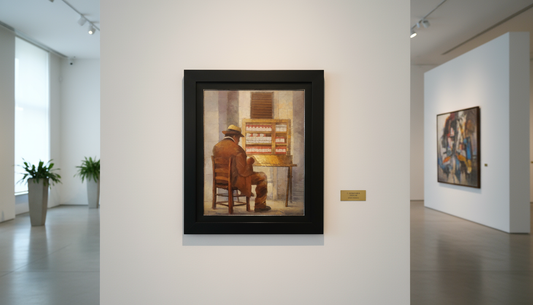 El tabaquero | óleo sobre lienzo de Fernely Ferreira (25x35")