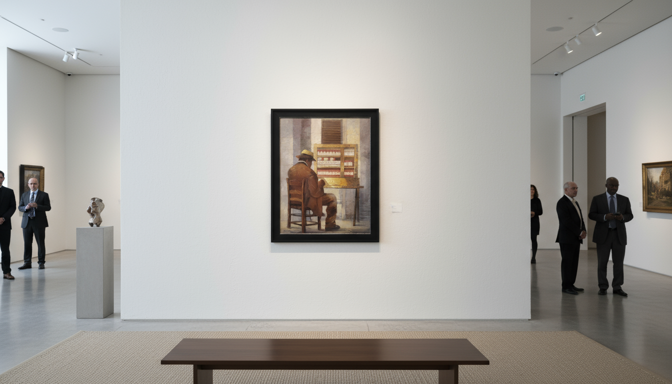 El tabaquero | óleo sobre lienzo de Fernely Ferreira (25x35")